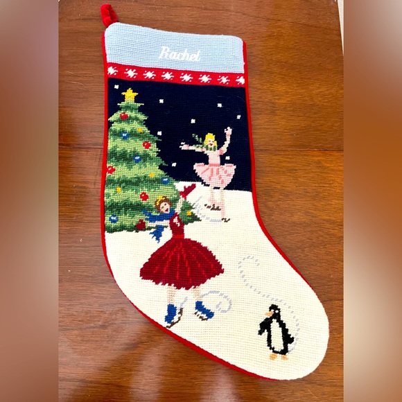 Lands' End Other - LANDS END “Rachel” needlework Christmas stocking EUC Like New!